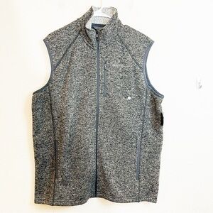 NWT Eddie Bauer Radiator Vest Men Size Large Gray/Black Pockets Lightweight